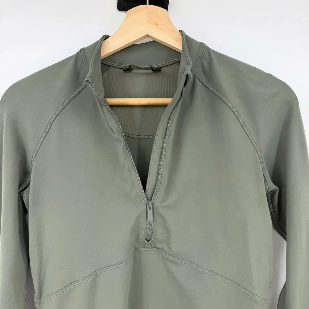 Lululemon | It's Rulu Long Sleeve Half Zip in Willow Leaf Green Running S